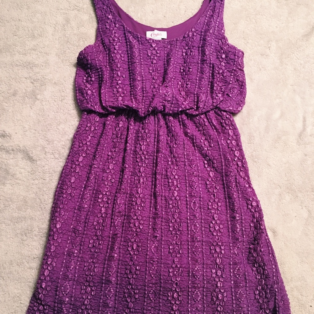 Textured purple tank dress from Candie’s - size M